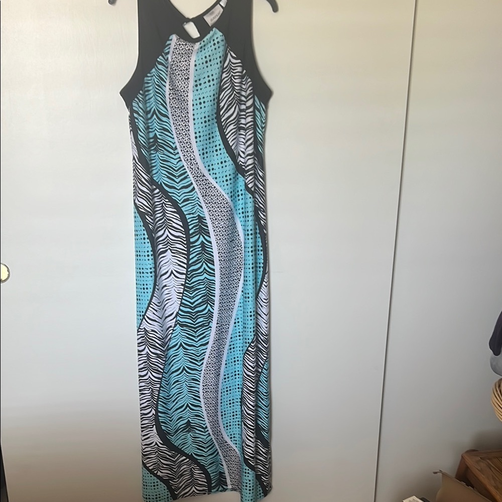 Avenue Blue, Black and White Maxi Dress